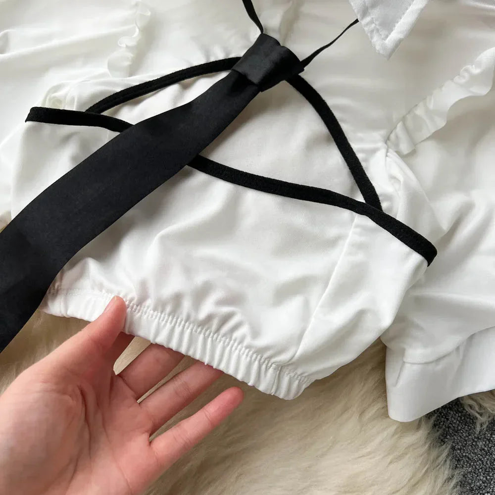 Damklänning Monokrom A-Line Akryl Polyester Viskos 6