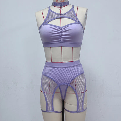 Variant image for Snygga Damunderkläder Set Monokrom Polyester Sexiga Underkläder-21