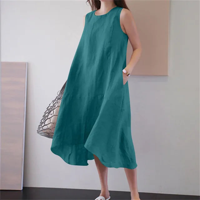 Dam Klänning Sportig Luftig Polyester Avslappnad Passform-4