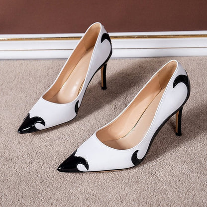 Kvinnors Klassiska Pumpar Slip-On PU Läder-6