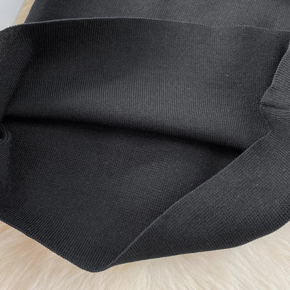 Kvinnors Mini Klänning med O-hals i Mjuk Bomull och Polyester – Axelfri Design för Festliga Tillfällen 4