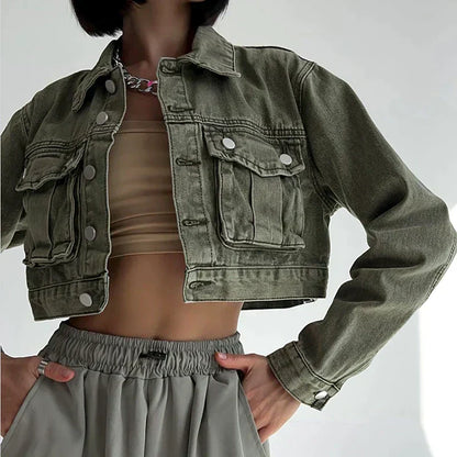 Dam Jeansjacka Oversize med Rymliga Fickor i Denim 8