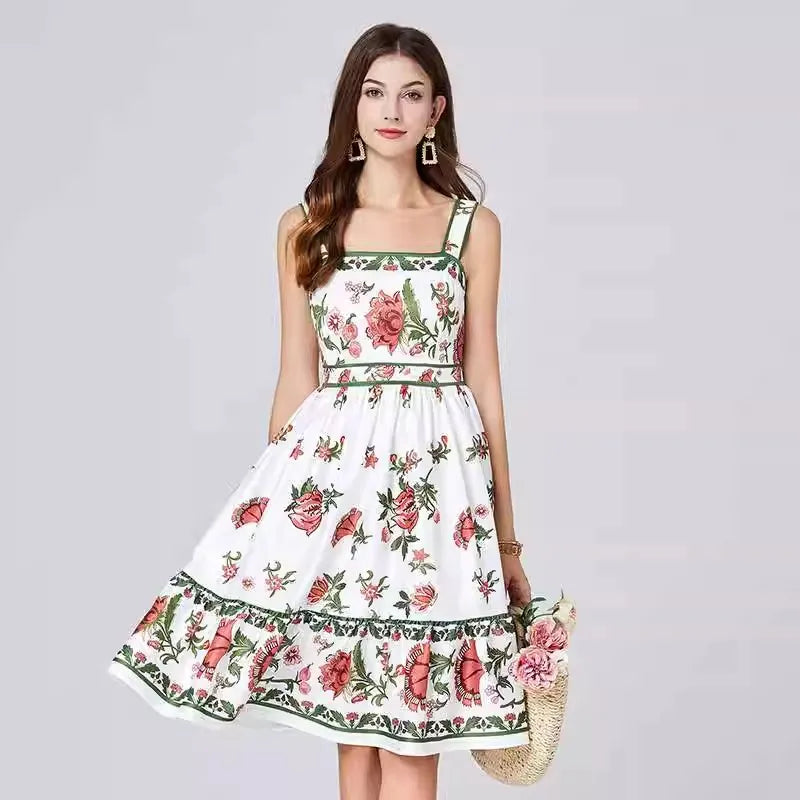 Variant image for Kvinnors Midi Klänning A-linjeformad Bomull Polyester Acetat-1