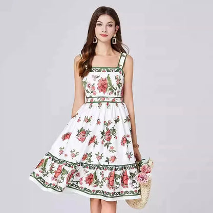 Variant image for Kvinnors Midi Klänning A-linjeformad Bomull Polyester Acetat-1