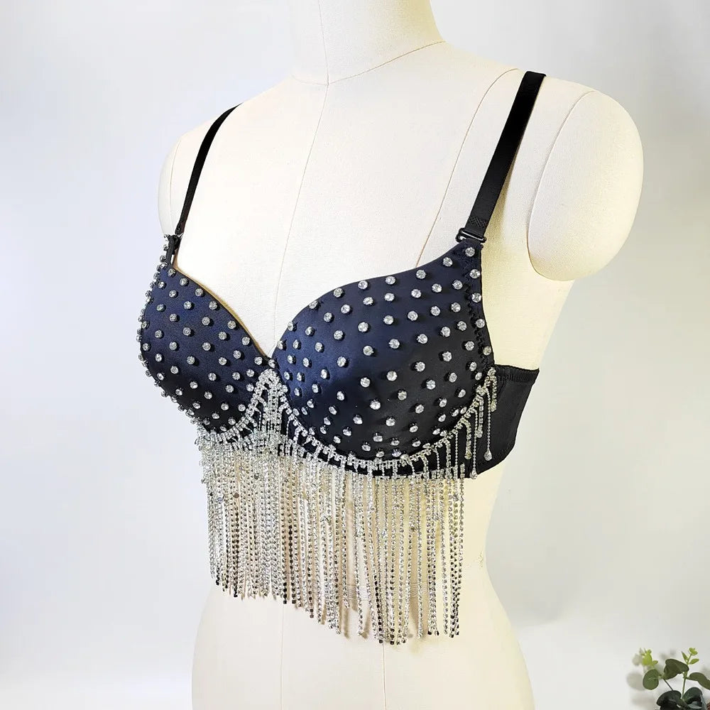 Dam Crop Top Linne Polyester Flexibel Design-6