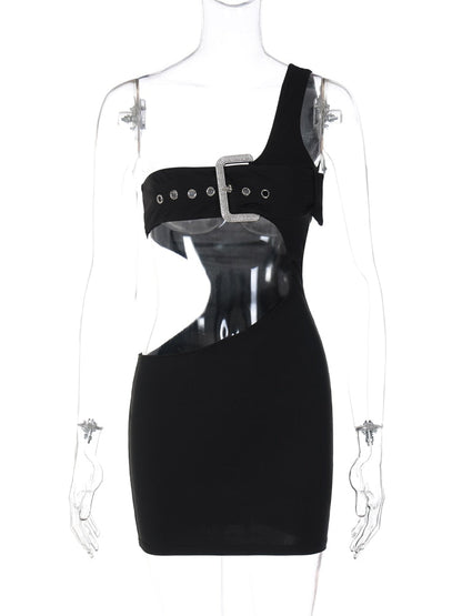 Kvinna Miniklänning Asymmetrisk Syntetisk Fiber Ovanför Knäet-6