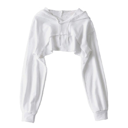 Dam Lång Hoodie Avslappnad 100% Bomull-5