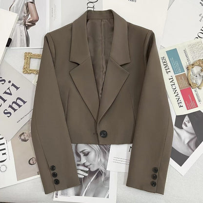 Dam Blazer Klassisk Design Polyester Utskjutande Silhuett 3