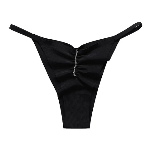 Dam Bikinitrosor med Strass Detaljer Polyester och Siden-1