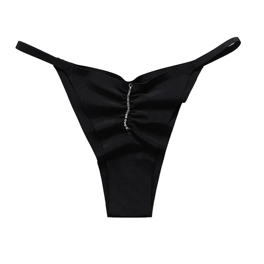 Dam Bikinitrosor med Strass Detaljer Polyester och Siden-1