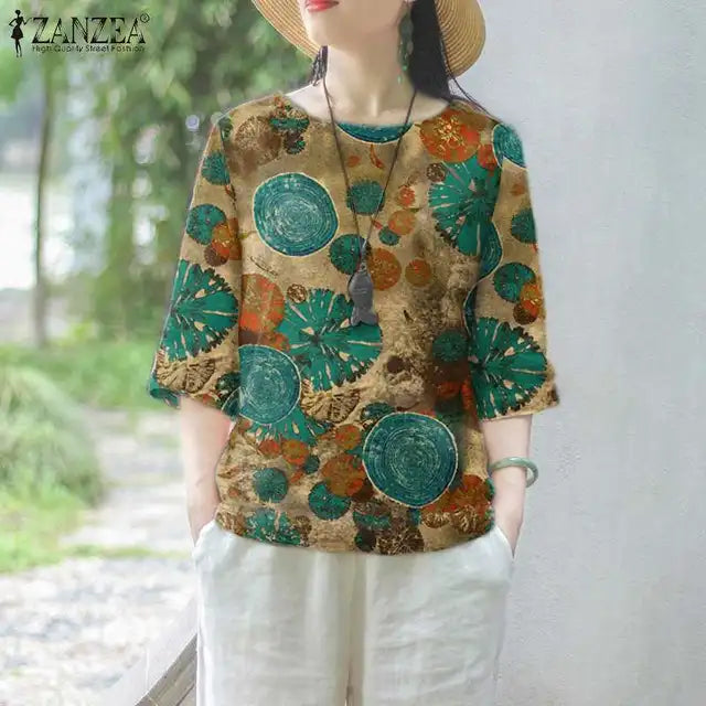 Variant image for Dam Skjorta Minimalistisk Design i Högkvalitativt Linne-1