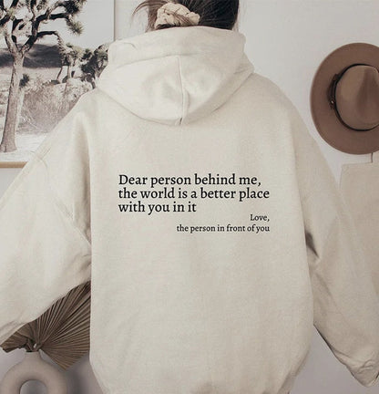 Unisex Hoodie Med Budskap För Att Sprida Kärlek, 80% Bomull 20% Polyester 12
