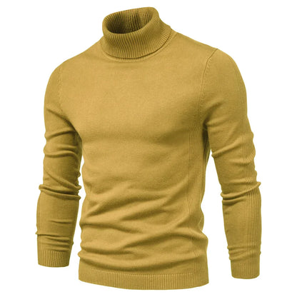 Variant image for Mäns Turtleneck Tröja Figurnära Högkvalitativt Tyg-11