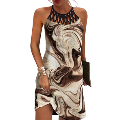 Variant image for Kvinnor A-linje Klänning Unikt Tryck Högkvalitativt Tyg-29