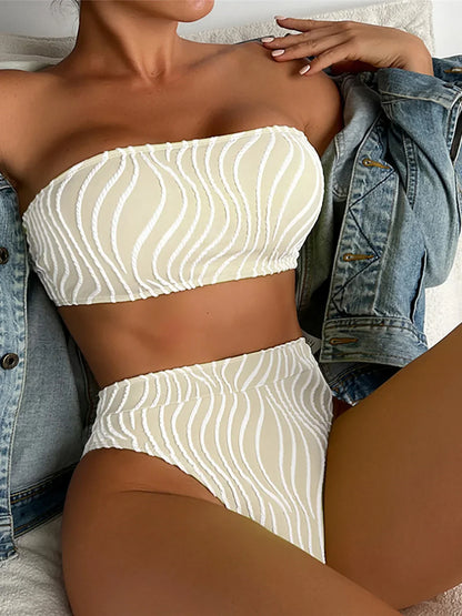 Dam Bandeau Bikini Set Spandex Polyester-6