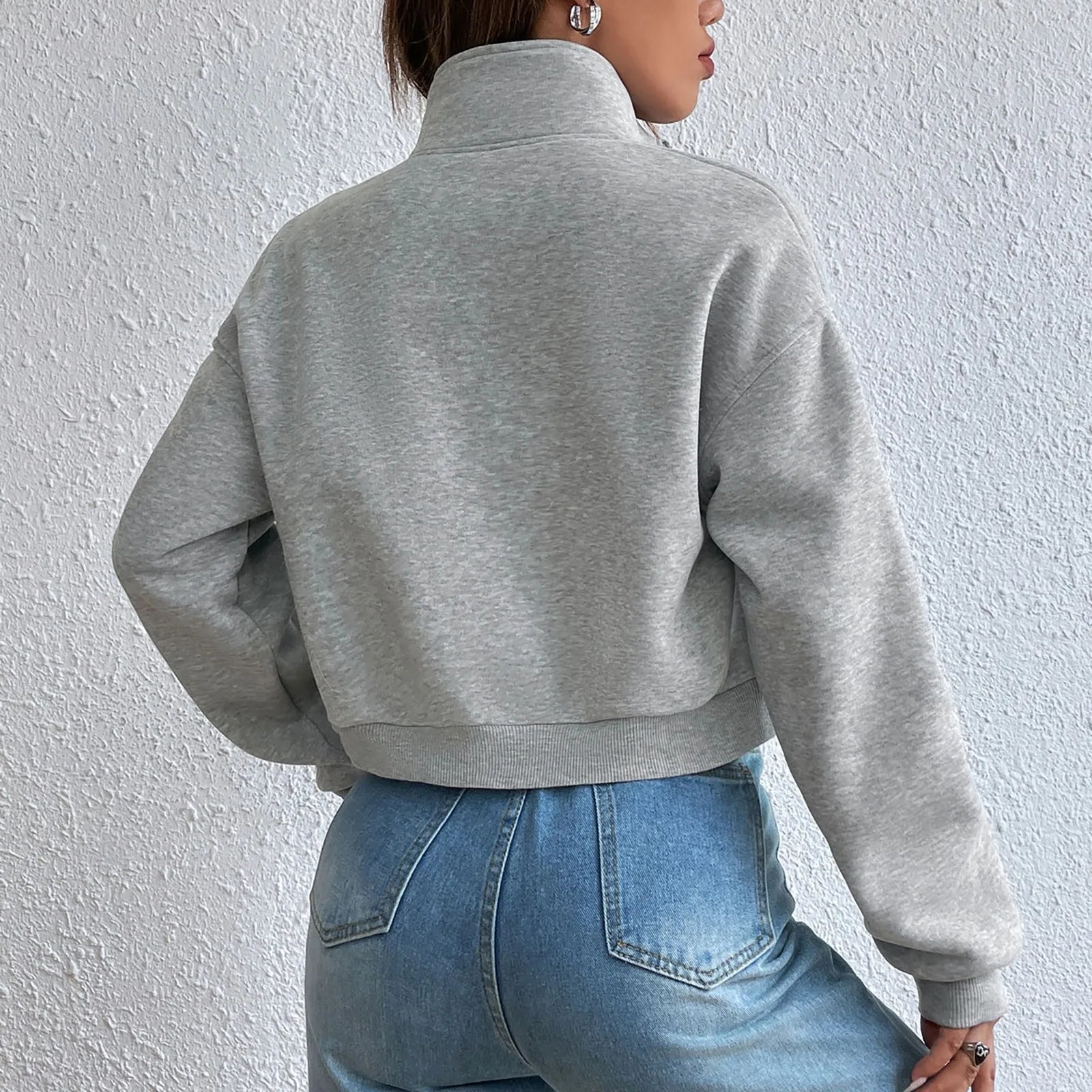 Dam Dragkropp Zip-Up Modern Design Polyester Elastan-5