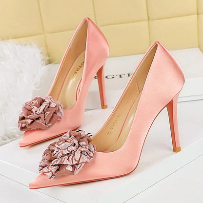 Variant image for Dam Skor Stilettos Elegant Siden Spetsig Tå-31