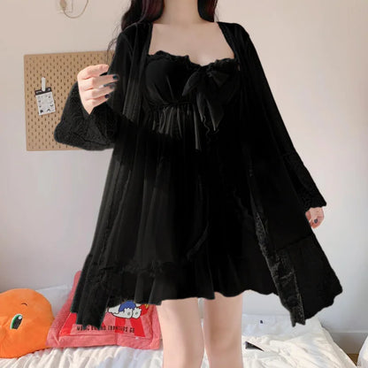 Dam Nattklänning med V-Hals i Mjuk Polyester - Lång och Enfärgad för Komfort och Stil 8