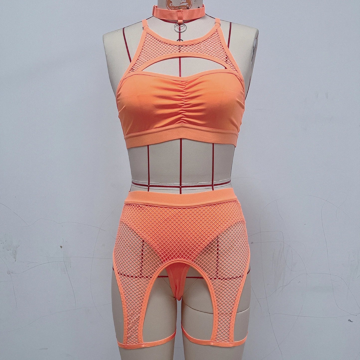 Variant image for Snygga Damunderkläder Set Monokrom Polyester Sexiga Underkläder-17