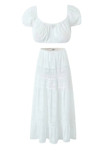 Variant image for Dam Kort Rock Monokrom Polyester A-linjeformad med Puffärmar-1