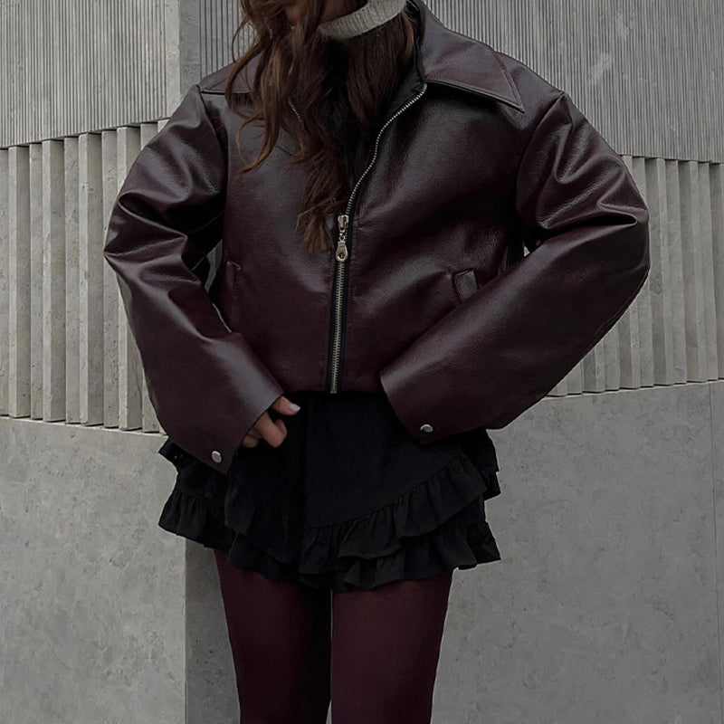 Damjacka Lång Ärmar Blixtlås Högkvalitativ Polyester-2