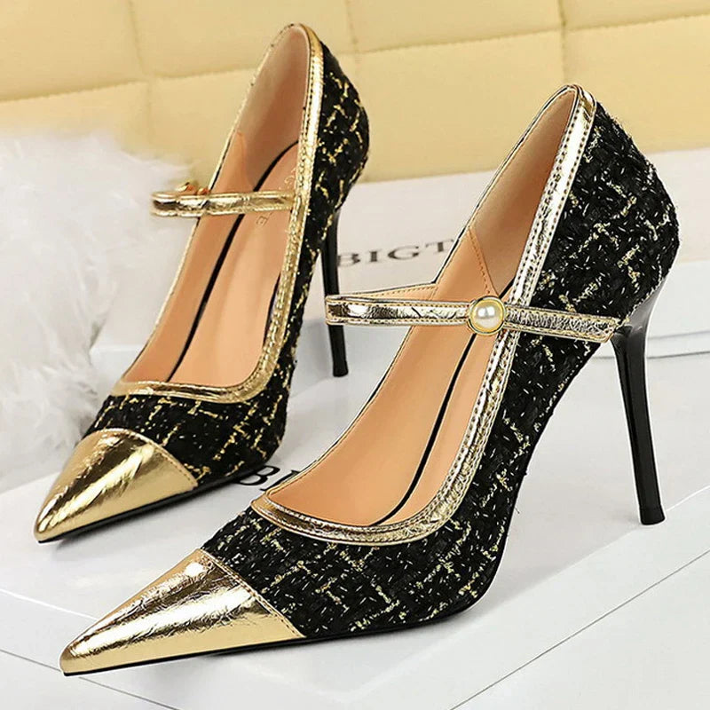 Dam Skor Stiletto Elegant PU-material Högklackade-1