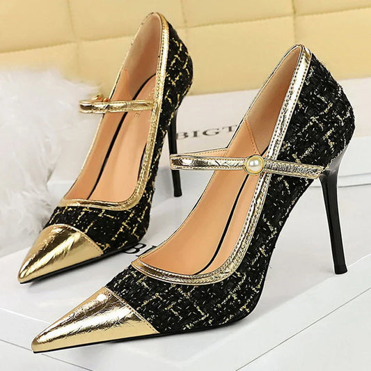 Dam Skor Stiletto Elegant PU-material Högklackade-1