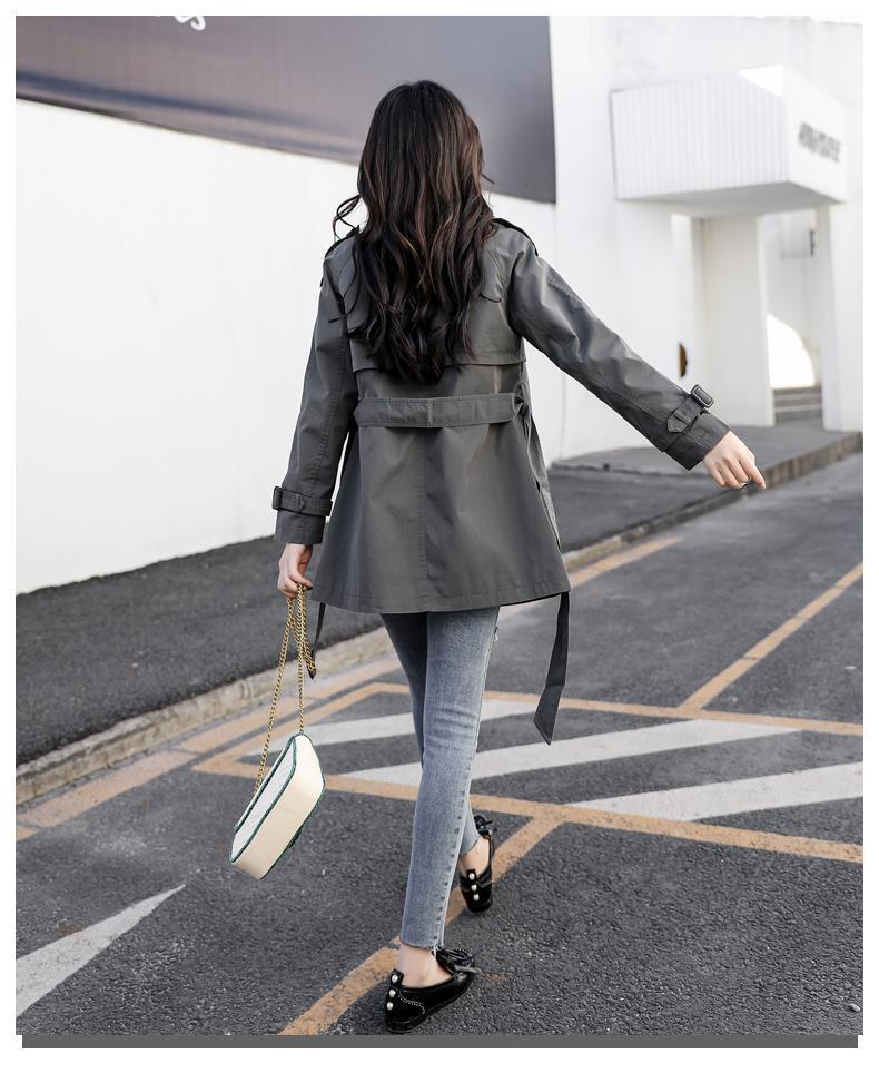 Klassisk Vindjacka Dam i Koreansk Stil – Hållbart Material, Normal Passform – Perfekt för Vår och Höst 4