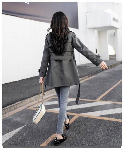 Klassisk Vindjacka Dam i Koreansk Stil – Hållbart Material, Normal Passform – Perfekt för Vår och Höst 4