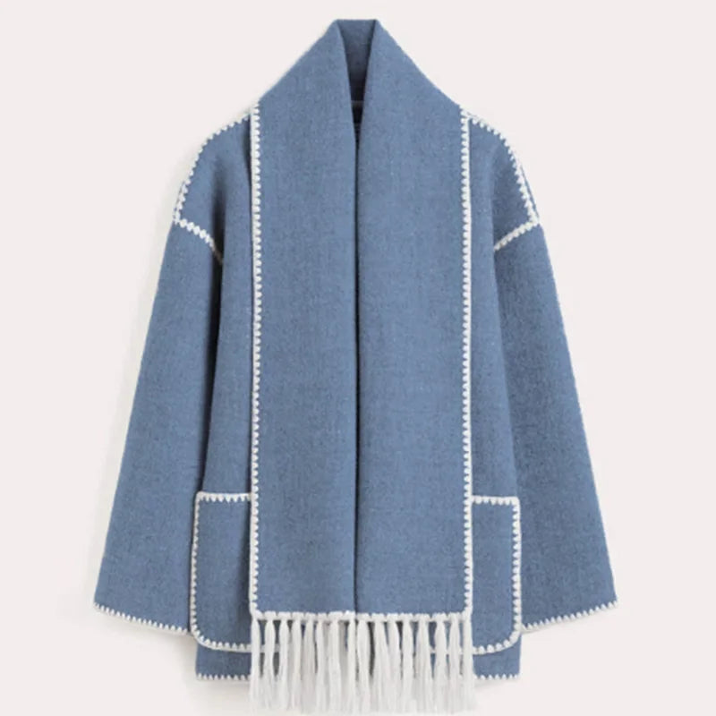 Variant image for Damjacka Casual med Sjal Krage i Bomull och Polyester-9