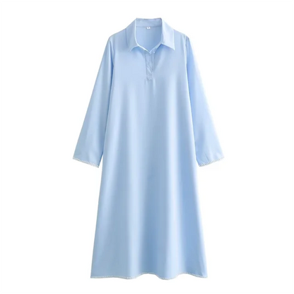 Variant image for Långklänning Dam Lös Passform Polyester för Fest och Avslappnade Tillfällen-8
