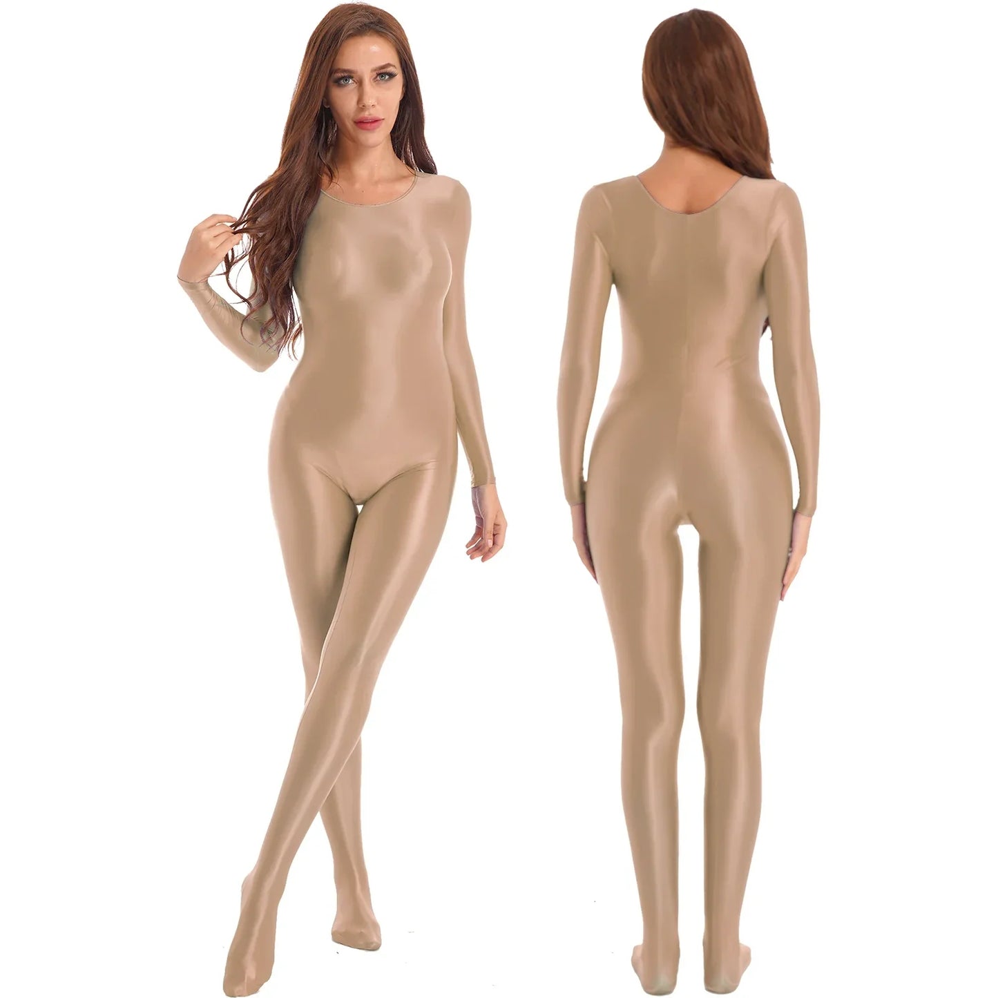 Variant image for Dam Jumpsuit Monokrom Långärmad Lycra Nylon Spandex-17