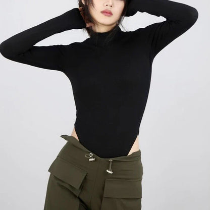 Dam Bodysuit Transparent Design Bomull Spandex-3