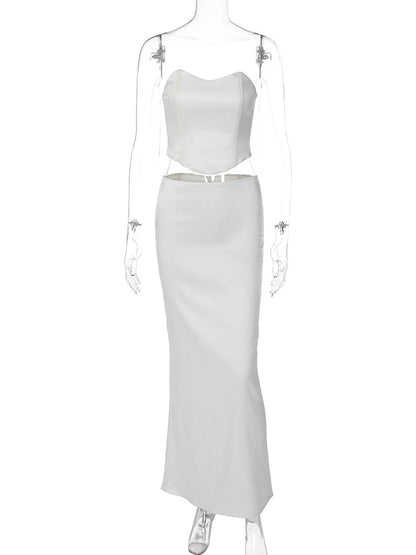 Damklänning A-linje Monokrom Polyester Spandex-5