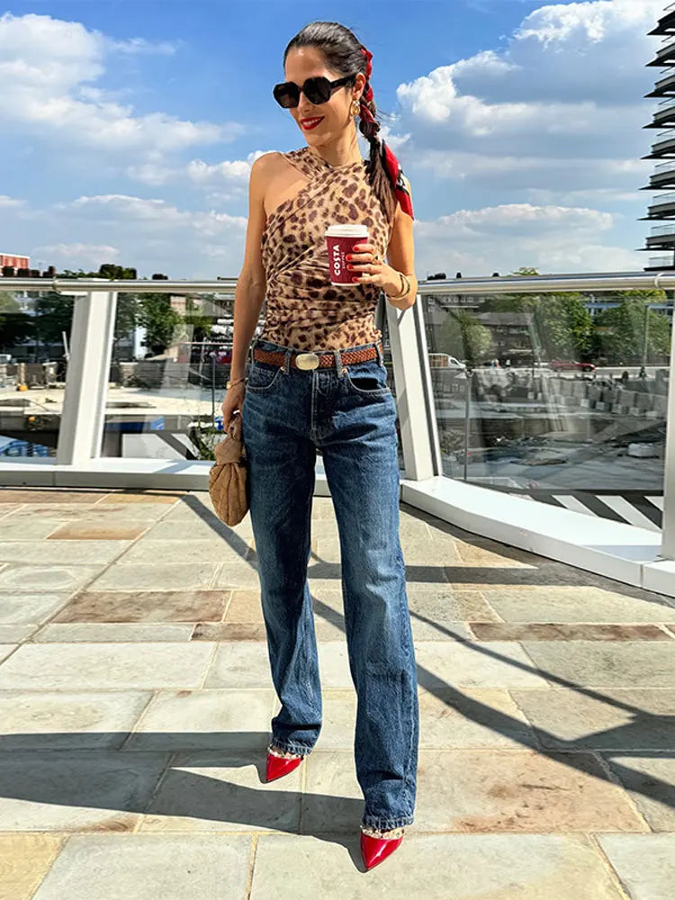 Kvinnors Topp Ärmlös Modern Lätt Material-3