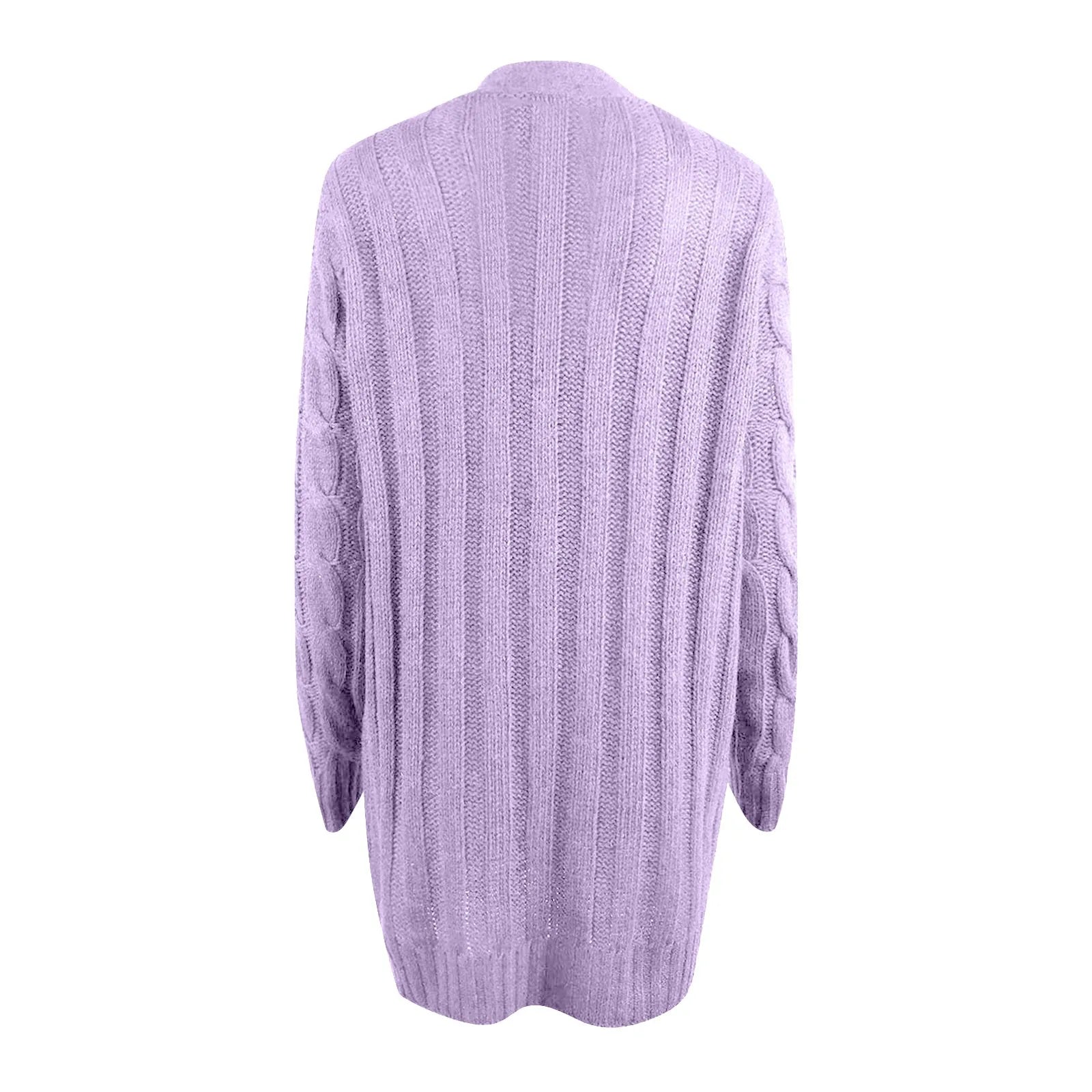 Kvinnors Cardigan V-Hals Polyester 3