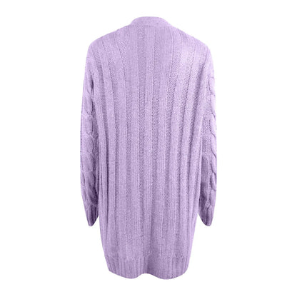 Kvinnors Cardigan V-Hals Polyester 3