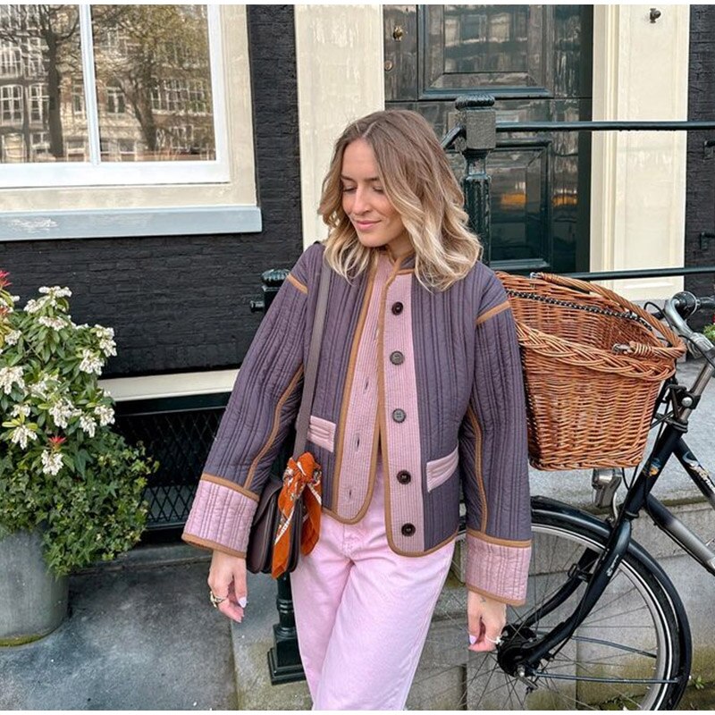 Damjacka i Andningsbart Material med Avslappnad Passform för Dam - Perfekt för Lager-på-Lager-Styling 9
