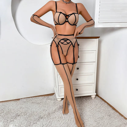 Dam Behå Djupt Utskuren Polyester-2