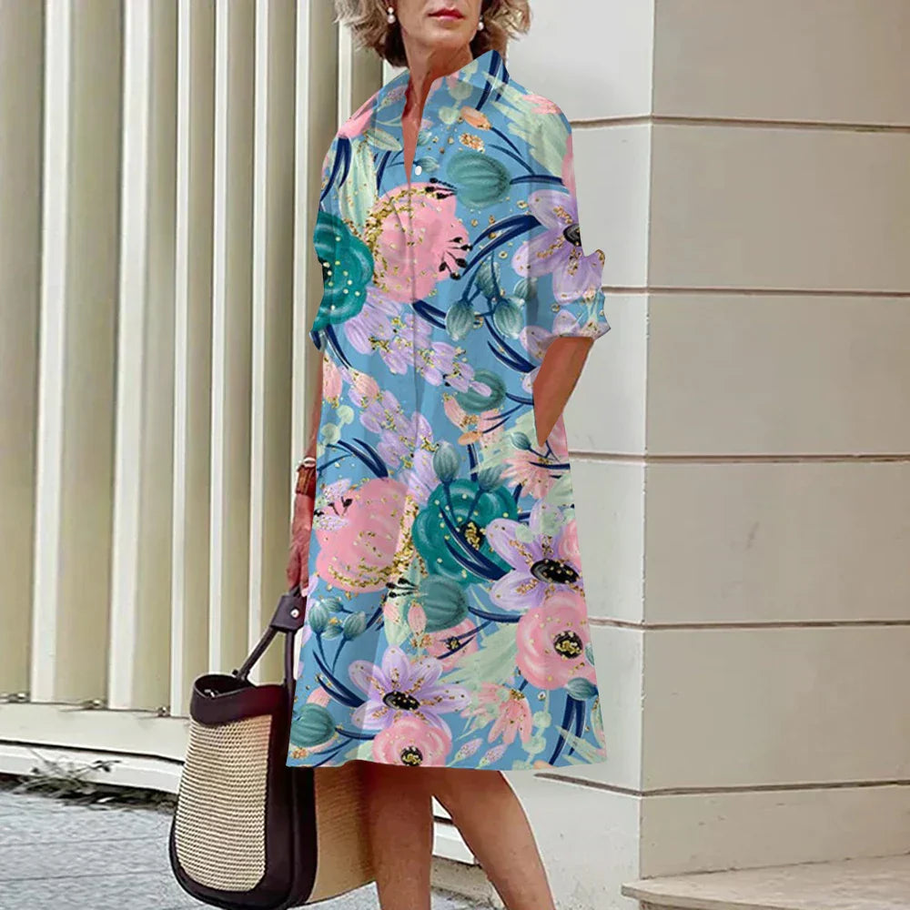 Variant image for Kvinnors Lätt Klänning Praktisk Bomull-7