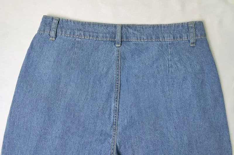Dam Jeans Med Hög Midja Retro i Högkvalitativ Denim-5