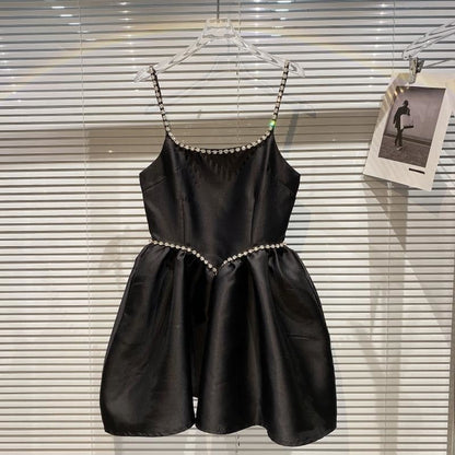 Kvinnors Miniklänning A-linjeformad Polyester Spaghetti Band 6