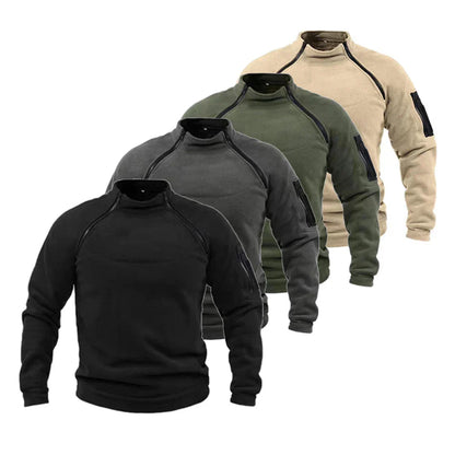 Herr Fleecejacka Vindtät Sportig Fleece för Utomhusaktiviteter-3