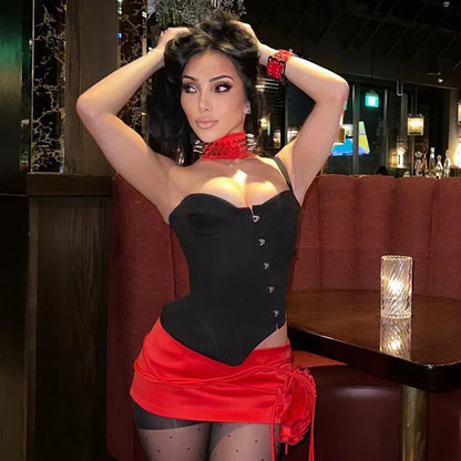 Dam Skördetopp med Knappdetaljer Polyester Spandex-4