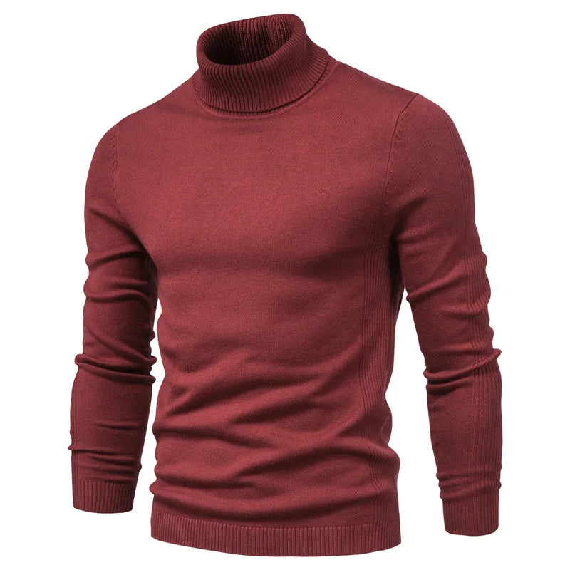 Variant image for Mäns Turtleneck Tröja Figurnära Högkvalitativt Tyg-4