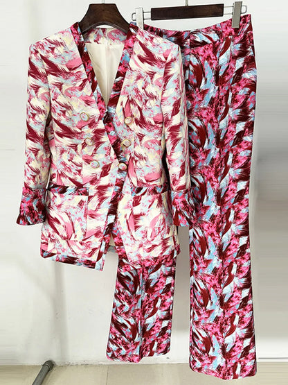 Variant image for Dam Hosen Set Tryckad Design Bomull Polyester-11