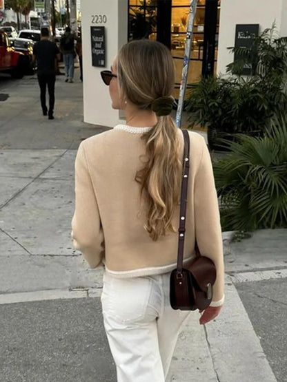 Dam Crop Top Figursydd Andningsbart Tyg Modern Design-5