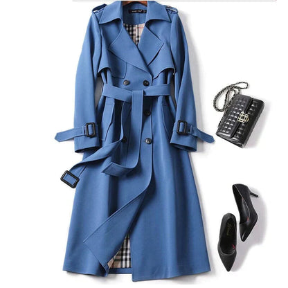 Dam Trenchcoat Modern Design Högkvalitativ Polyester och Bomull 10