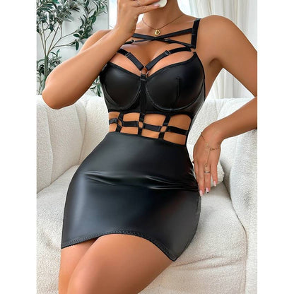 Damunderkläder Set Patchwork Design Polyester Snygga Underkläder-3