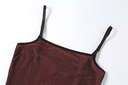 Kvinnors Miniklänning Fyrkantig Halsringning Ärmlös Spandex-6